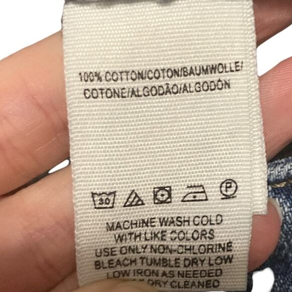 Free People Denim Cut off Skirt size US 4 Full Front Zipper 100% Cotton - Picture 3 of 4